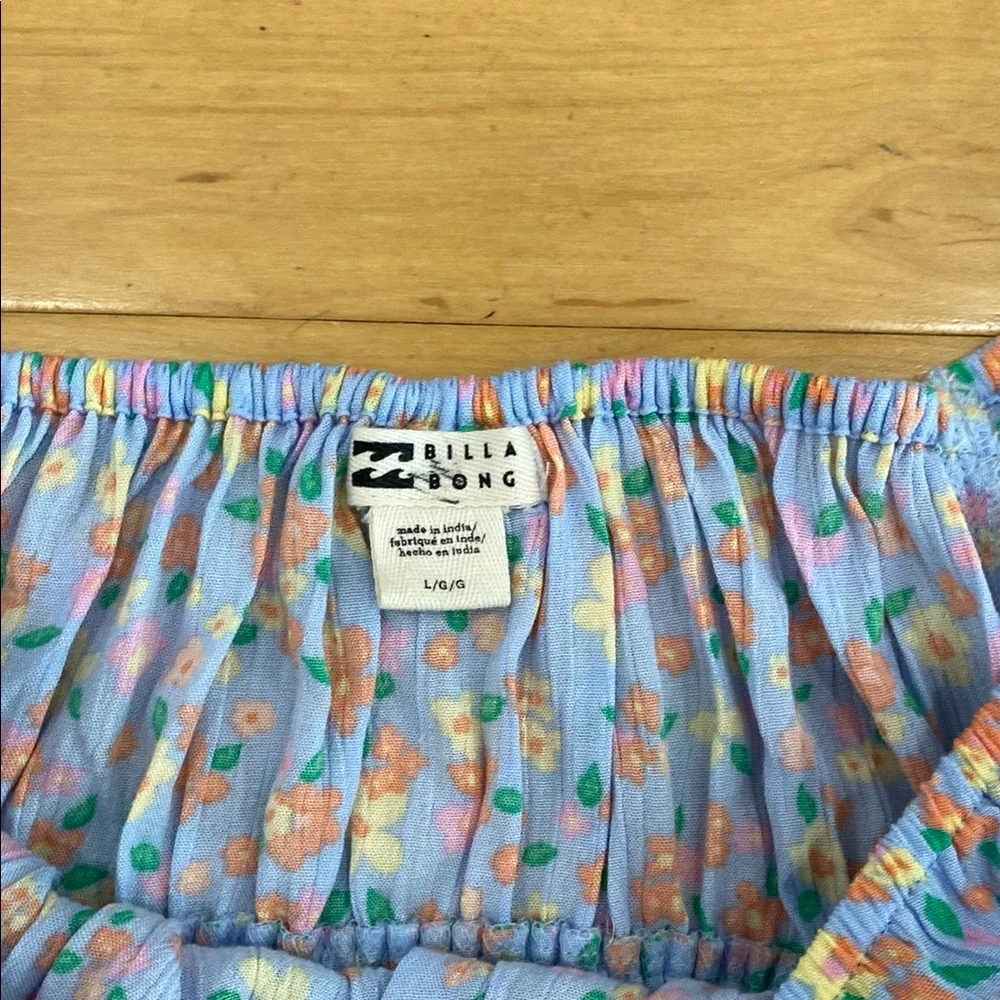 🆕 Billabong Floral Puff Sleeve Crop Top - Picture 3 of 6